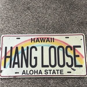 Hawaii Hang Loose License Plate